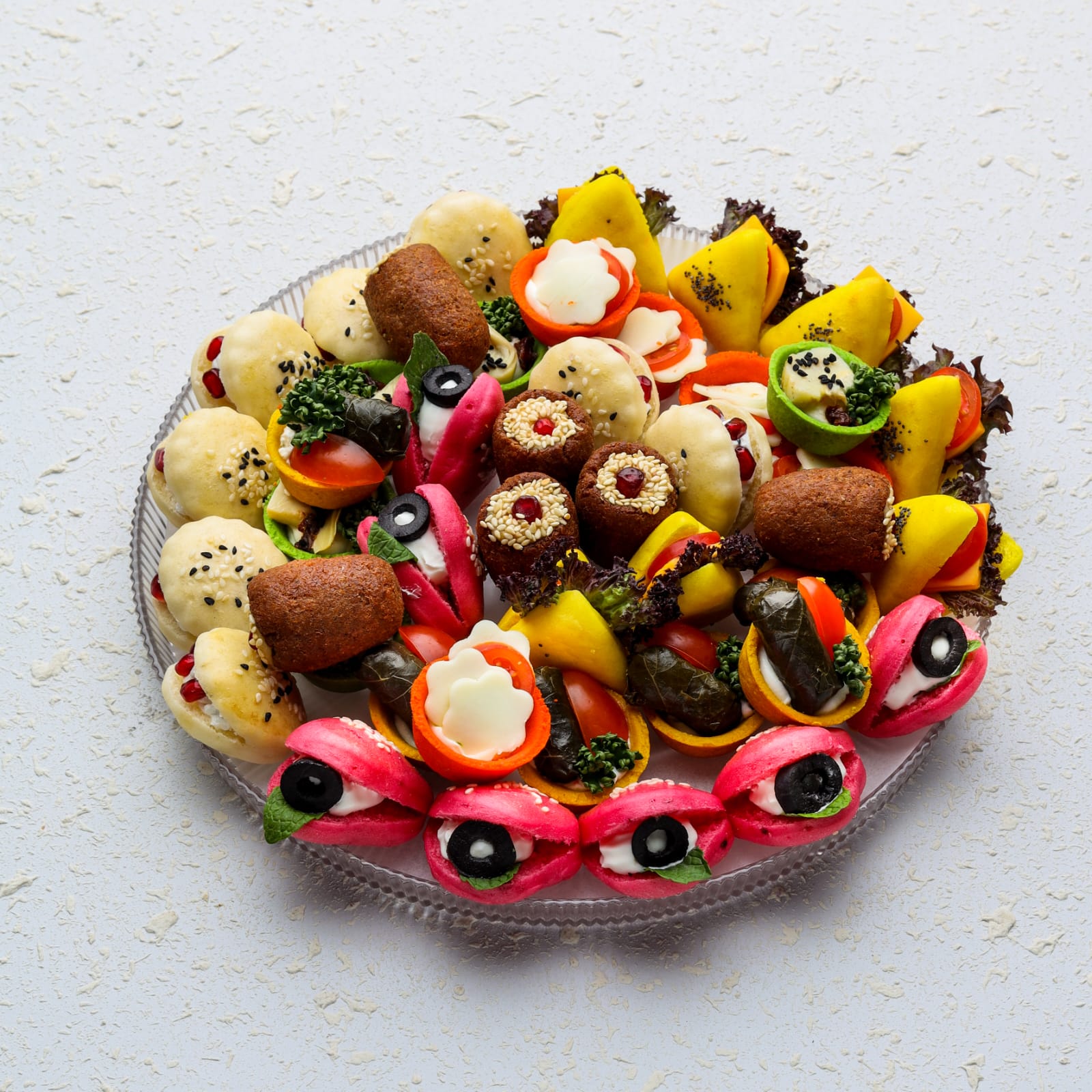 MIX SAVORIES PLATTER  (ROUND PLATE)