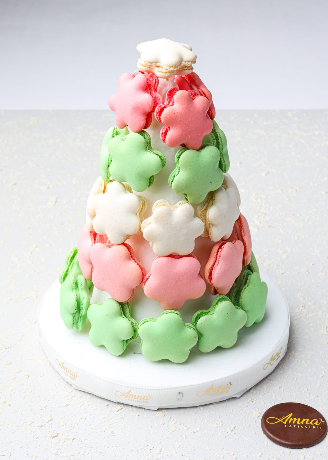 Mix Flower Macarons Tower