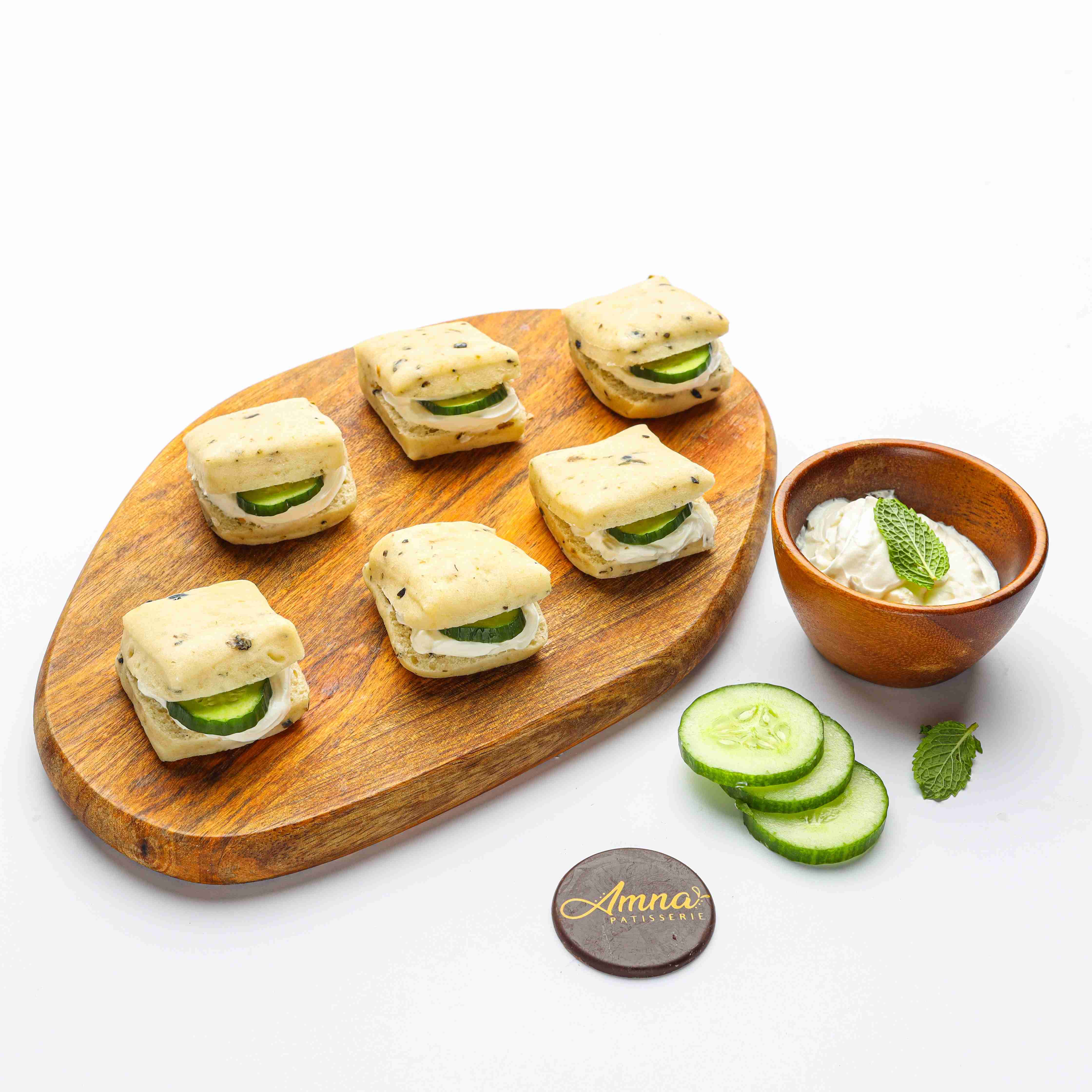 Olive bread with Labneh & cucumber