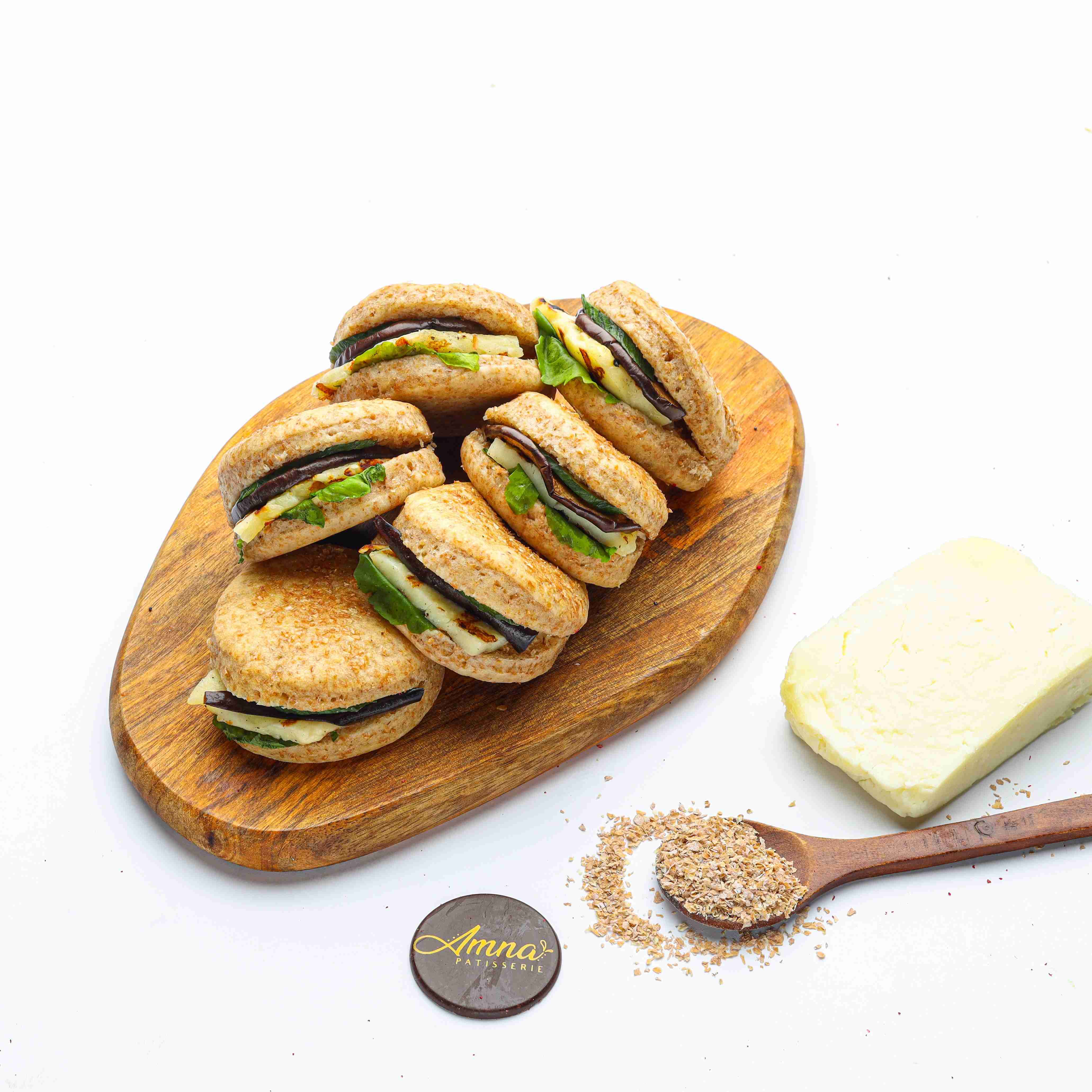 Halloumi & Eggplant Sandwich (12 pieces)